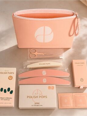Mini Manicure Pouch & Tool Set - Pink